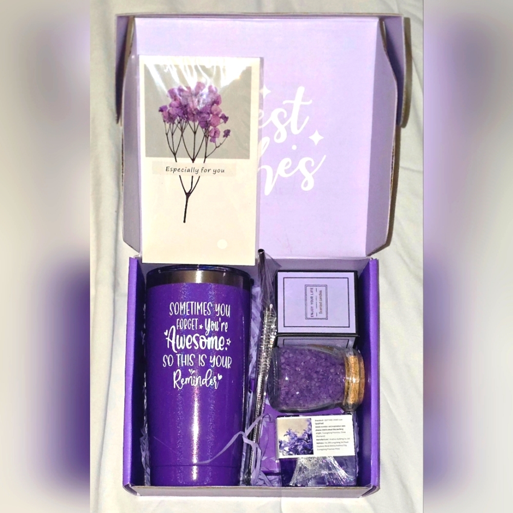 Lavender Spa Gift Basket for Her,
